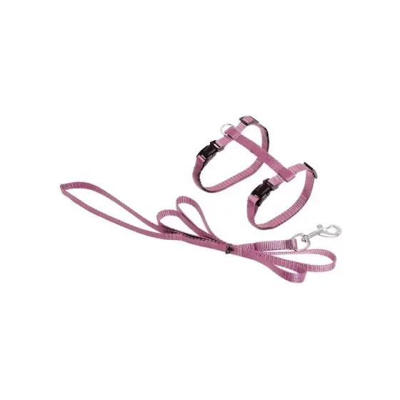 Set Ham+Lesa Pentru Pisica Flamingo Ziggi Pink 22-36Cmx10Mm Preț redus