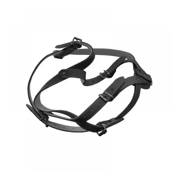 Preferatul clienților Ham Piele Pentru Caini Cu Ornament Nr.6 Negru 63-83Cm