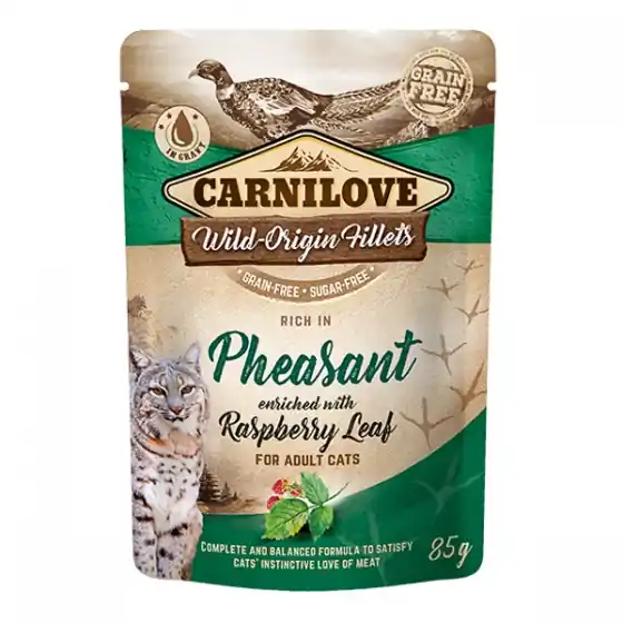 Carnilove Cat Pouch Rich in Pheasant With Raspberry Leaves 85 g Plată sigură