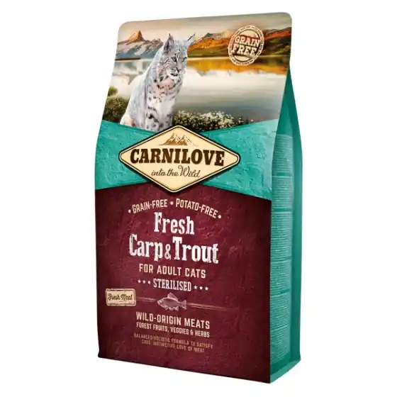 Ofertă de sezon Carnilove Fresh Carp and Trout Sterilised for Adult Cats 2 kg