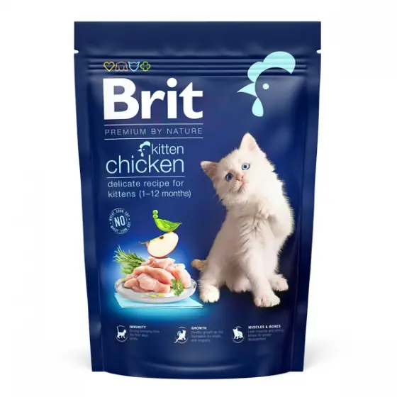 Brit Premium by Nature Cat Kitten Chicken 800 g Retur ușor