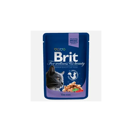 Brit Premium Cat plic cu carne de cod 100 gr Reducere