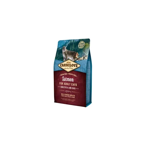 Vezi acum Carnilove Salmon Cats Sensitive and Long Hair 2 kg