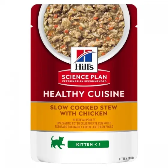 Hill's SP Feline Kitten Chicken & Vegetables Stew 80 g Reducere specială