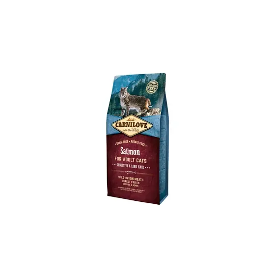 Chilipir Carnilove Salmon Cats Sensitive and Long Hair 6 kg