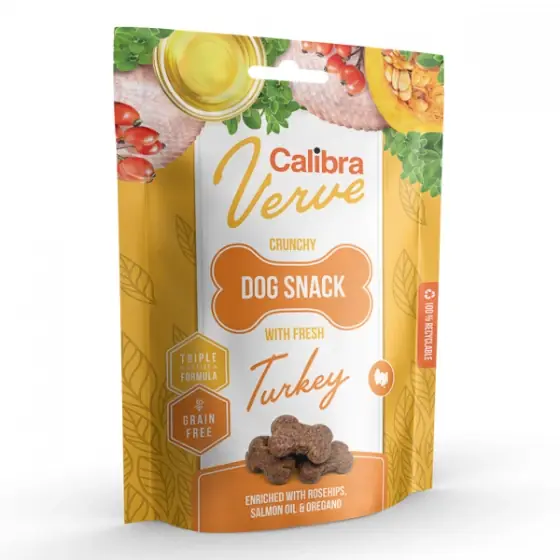 Popular Calibra Dog Verve Crunchy Snack Fresh Turkey 150 g