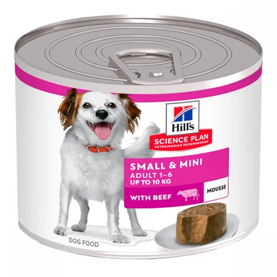 Expediere rapidă Hill's SP Canine Adult Small & Mini Mousse Beef 200 g (conserva)