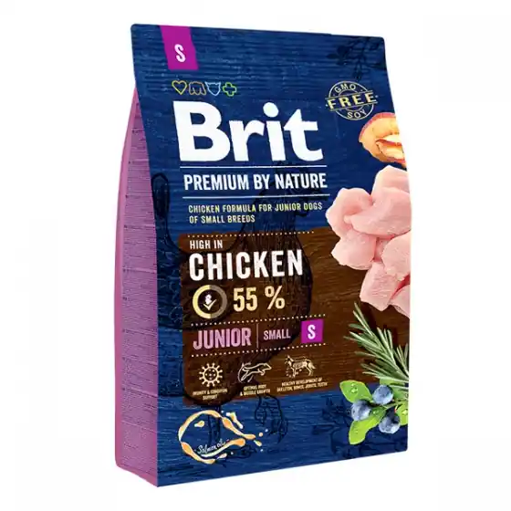 Doar azi Brit Premium by Nature Junior S 3 kg