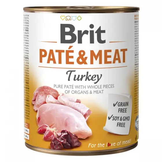 Brit Pate and Meat Turkey 800 g Cel mai vândut