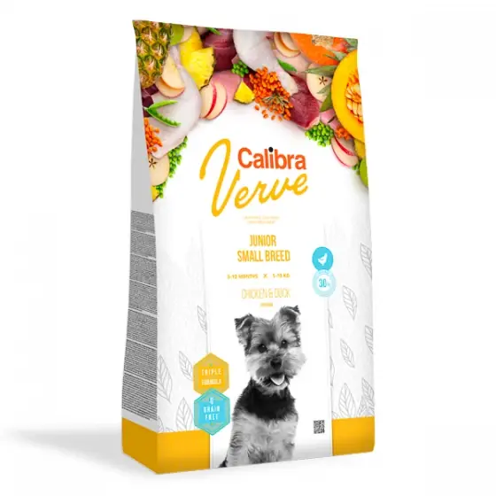 Vezi acum Calibra Dog Verve GF Junior Small Chicken & Duck 6 kg