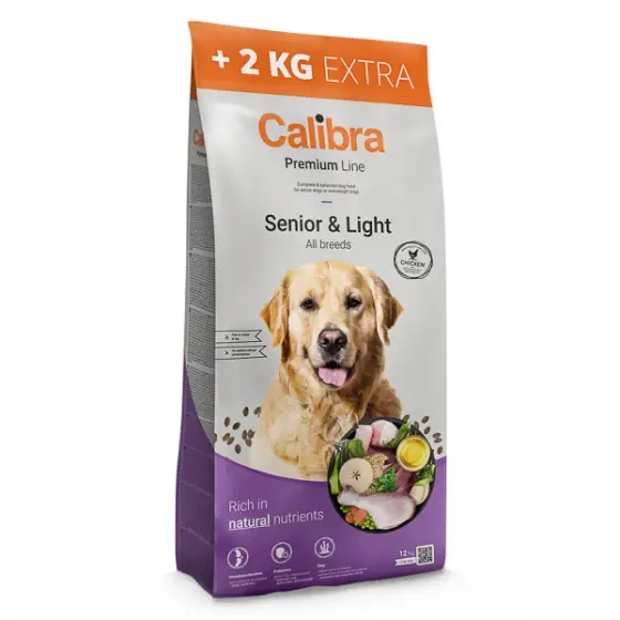 Ofertă Calibra Dog Premium Line Senior & Light 12+2 kg New