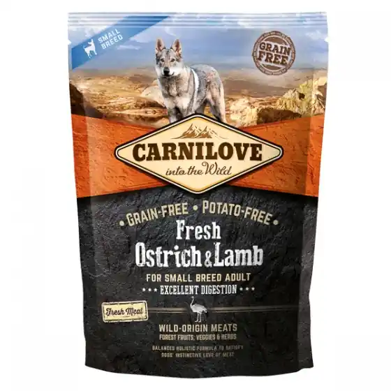 Carnilove Fresh Ostrich and Lamb for Small Breed Dogs 1.5 kg Livrare rapidă
