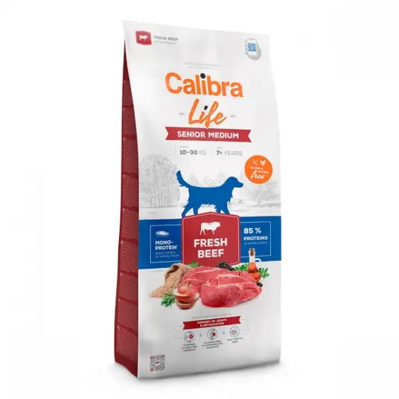 Cumpără online Calibra Dog Life Senior Medium Fresh Beef 2,5 kg