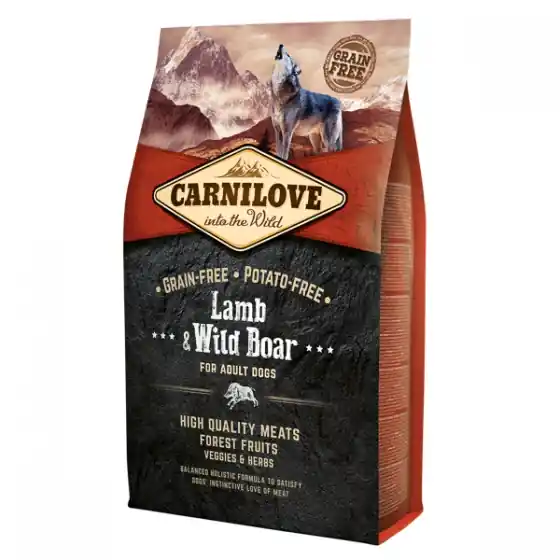 Carnilove Lamb and Wild Boar for Adult 4 kg Promoție