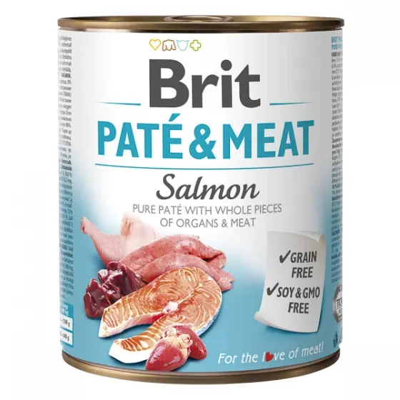 Expediere rapidă Brit Pate and Meat Salmon 800 g