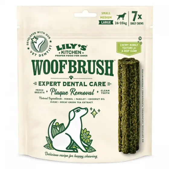 Lily's Kitchen Woofbrush Large Natural Dental Dog Chew 7 pack 329 g Ofertă exclusivă