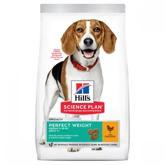 Hill's SP Canine Adult Perfect Weight Medium Chicken 12 kg Ofertă exclusivă