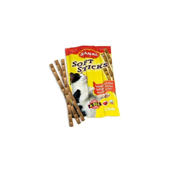 Sanal Sticks Turkey and Liver 3 sticks 15 g Super ofertă