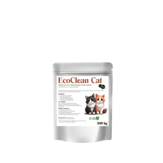 Asternut igienic organic EcoClean Cat pentru pisici, 0,5 Kg Ieftin