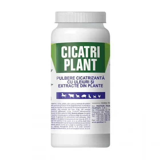 Pulbere cicatrizanta de uz veterinar Cicatri Plant, 100 gr Calitate înaltă