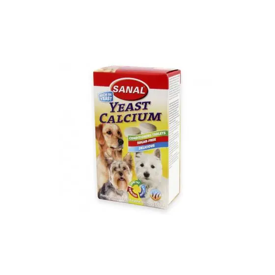 Noutate Sanal Dog Yeast Calcium, 100 tablete