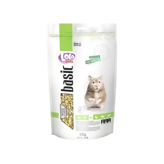 Hrana uscata completa Lolo pentru hamsteri, 600 g Disponibil imediat