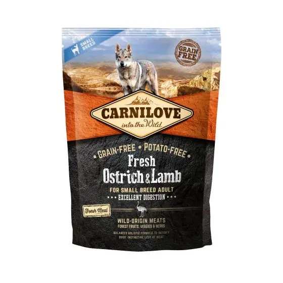 Hrana uscata pentru caini adulti de talie joasa, Carnilove, Strut si Miel, 1.5 kg Vezi acum