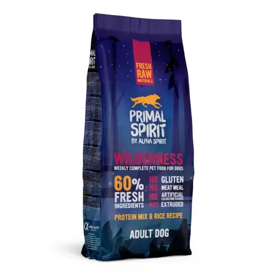 Cumpără online Hrană uscată Premium pentru câine Primal Spirit, Wilderness, cu porc, pui și pește, 12 kg