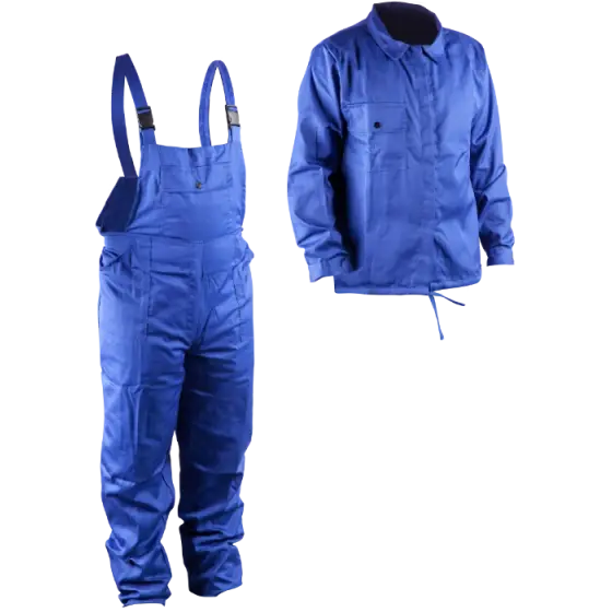Plată sigură Costum Albastru Haina si Pantalon cu Pieptar - M: 48;