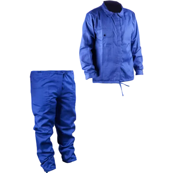 Costum Albastru Haina si Pantalon Simplu - M: 54; Reducere de preț