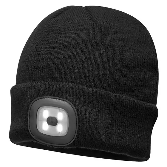 Noutate Caciula tricotata de iarna, cu led frontal - BEANIE Led neon - B029, negru