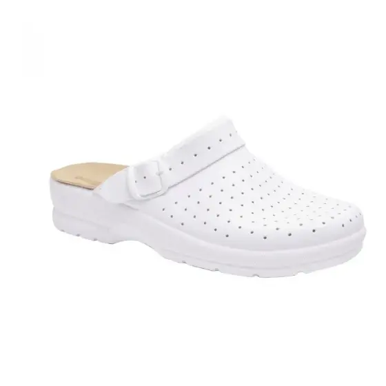 Sabot cu baretă Goldenfit, alb, 42 Reducere extra