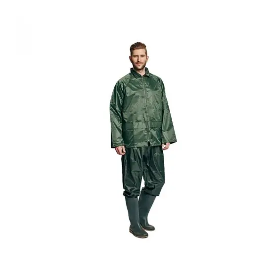 Mai ieftin Costum impermeabil din poliester/PVC Carina, verde, M