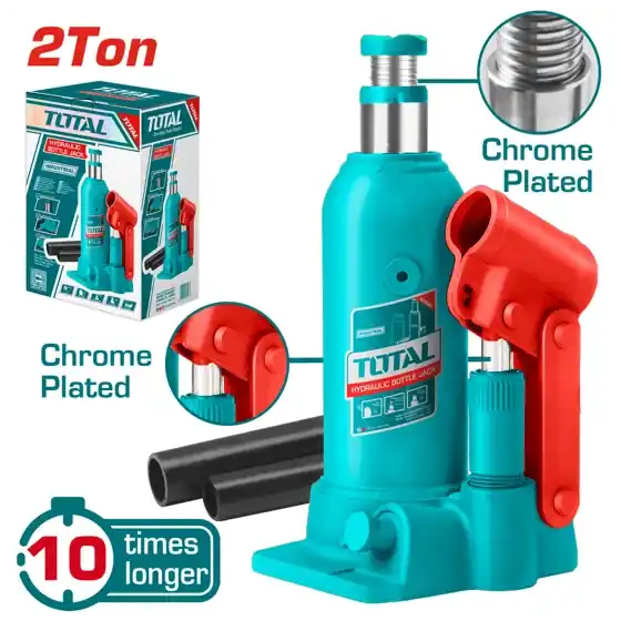 Promoție Cric hidraulic butelie TOTAL INDUSTRIAL, 2 t