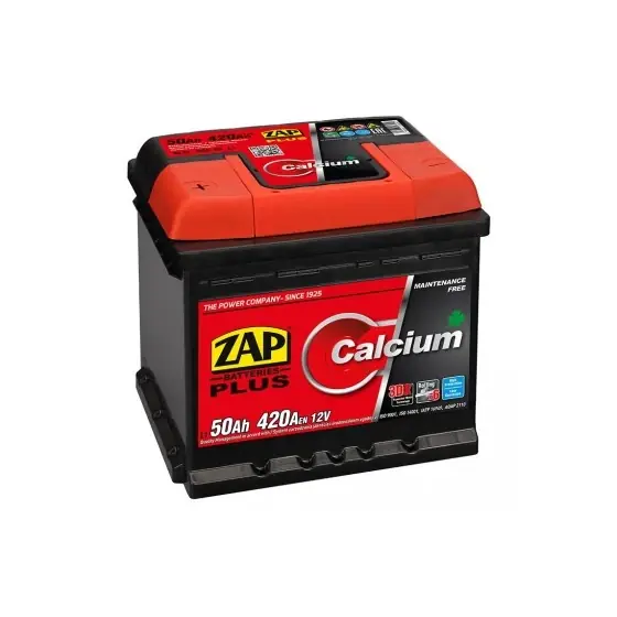 Baterie auto 50Ah Zap Plus, 207x175x190, 420A, 12V, polaritate inversa Plată securizată