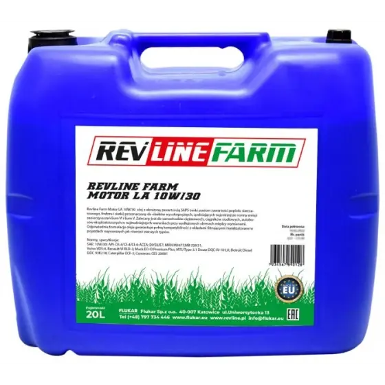 Ulei motor Rwj REVFARM MOT LA 10W30 20L Disponibil imediat