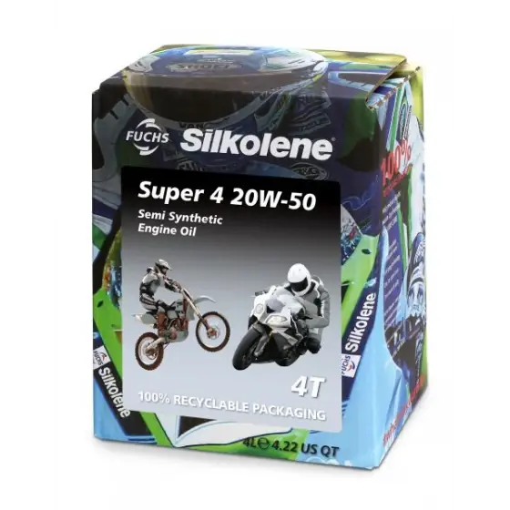 Ulei motor 4 timpi Silkolene SUPER 4 20W50 4L CUBE Nu rata