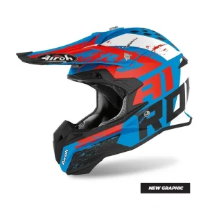 Casca Enduro - Mx Airoh Terminator Open Vision Hanger Azure Matt Premium