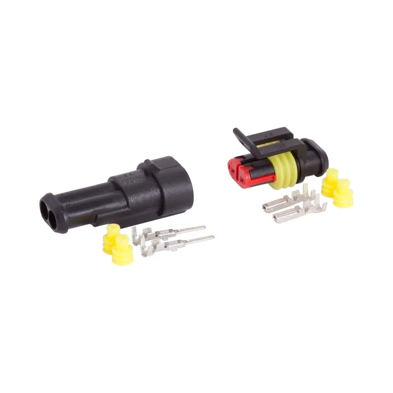 Set conector ermetic cu mufă AMP SUPER SEAL cu 2 pini Cel mai bun preț