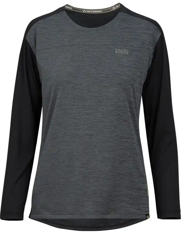 IXS IXS BLUZA DAMA FLOW X WOMEN LONG SLEEVE JERSEY GRAPHITE/NEGRU - IX-JER-0651-710-38 Ofertă de sezon