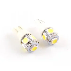 Reducere Set bec pozitie T10 cu 5 led-uri SMD, alb