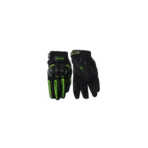 Set mănuși moto - Mărimea XL/ Culoare negru cu verde Promoție
