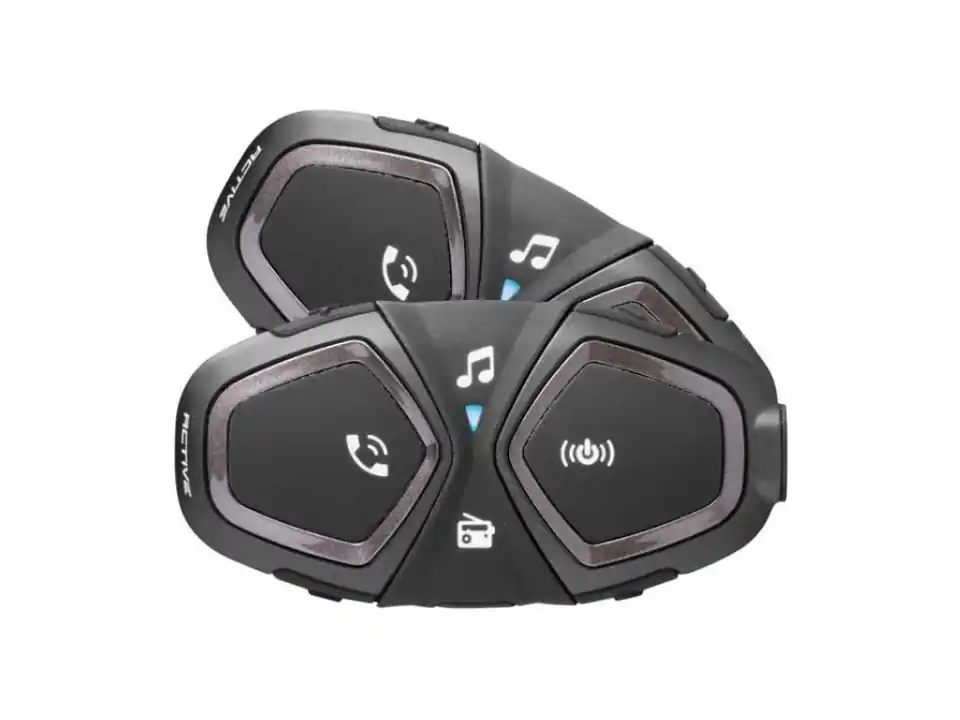 Livrare expres Sistem comunicare moto Intercom INTERPHONE ACTIVE Twin Pack