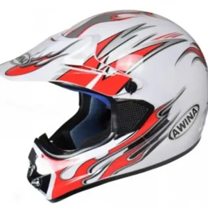Preț mic Casca enduro alb-rosu Awina, marimea XL