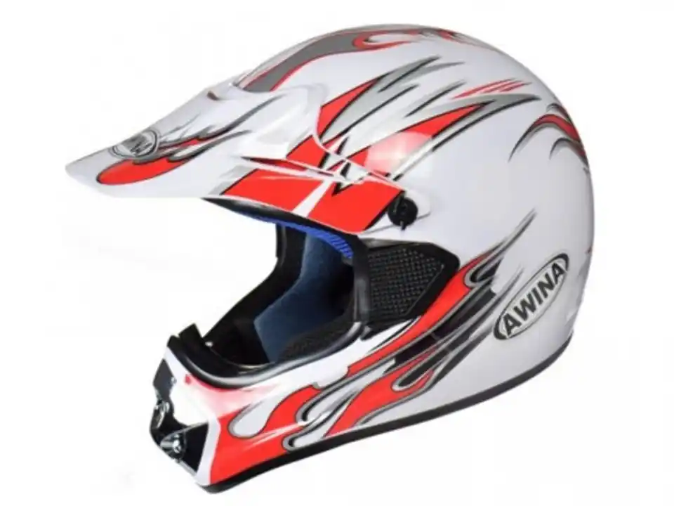 Preț mic Casca enduro alb-rosu Awina, marimea XL