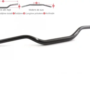Ghidon ATV, Pazzaz MT-134K aluminiu AL7075, 28.6x795mm negru Preț redus