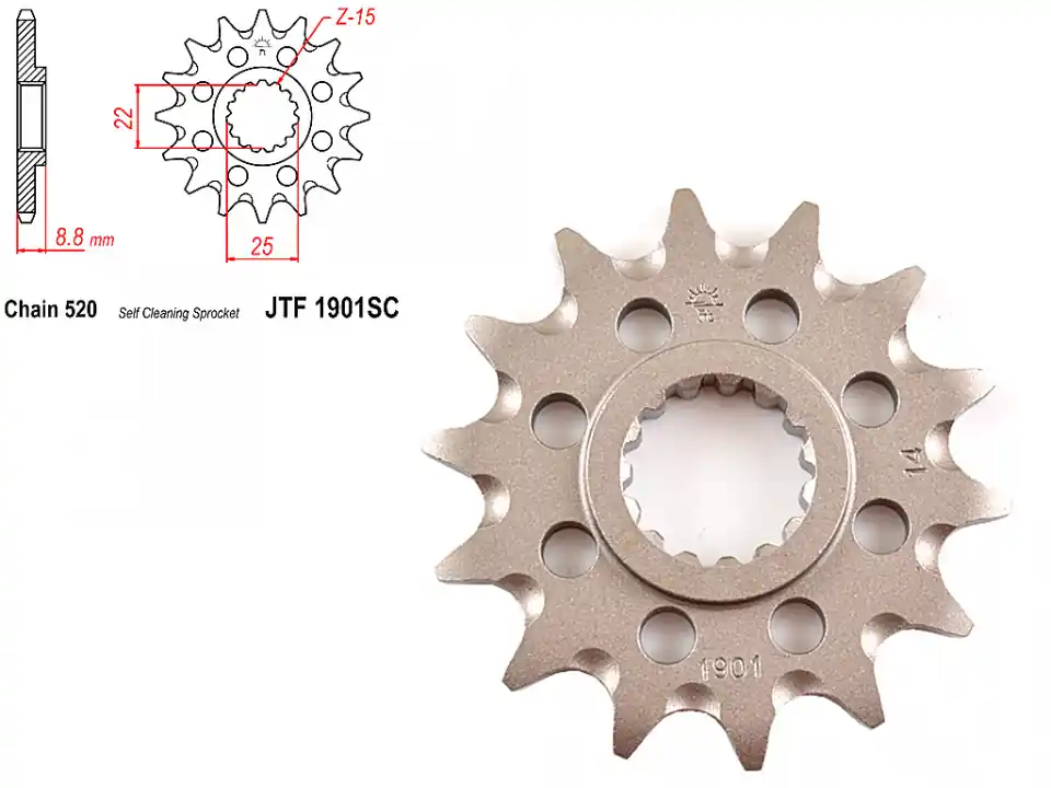 Pinion transmisie fata 520/14T, JTF1901SC Retur gratuit