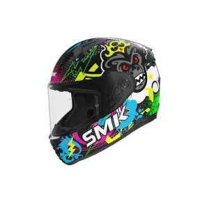 Cască moto integrală copii SMK BIONIC KIDS Chimpz, mărimea YM, unisex, SMK0118/24/MA264/KM Ofertă de sezon