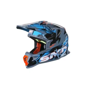 Ultima șansă Casca moto off-road SMK ALLTERRA FULMINE, marimea M, albastru-gri, unisex, SMK0117/24/GL651/M
