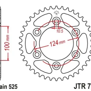 Retur gratuit Pinion transmisie spate JT Sprockets JTR745, 37 dinti